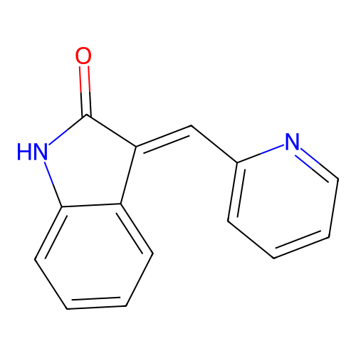 (3E)-3-(2-pyridylmethylene)indolin-2-one structure