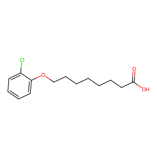 8-(2-Chlorophenoxy)octanoic acid structure
