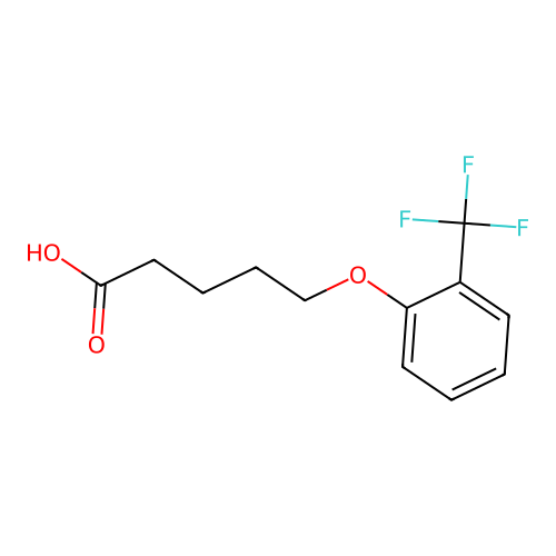 5-[2-(Trifluoromethyl)phenoxy]pentanoic acid structure