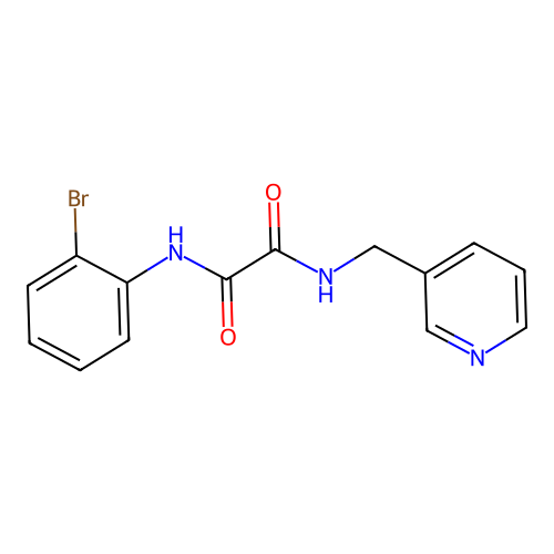 N-(2-bromophenyl)-N'-(pyridin-3-ylmethyl)ethanediamide structure