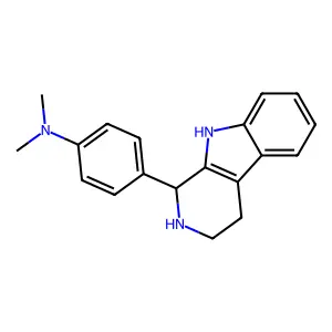 N,N-Dimethyl-4-(2,3,4,9-tetrahydro-1H-pyrido(3,4-b)indol-1-yl)benzenamine structure