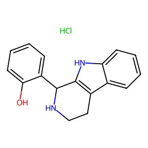 Phenol, o-(1,2,3,4-tetrahydro-9H-pyrido(3,4-b)indol-1-yl)-, hydrochloride structure