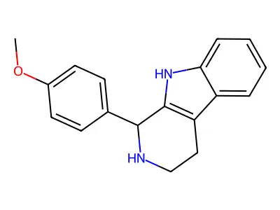 1-(4-methoxyphenyl)-2,3,4,9-tetrahydro-1H-pyrido[3,4-b]indole structure