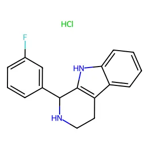 9H-Pyrido(3,4-b)indole, 1,2,3,4-tetrahydro-1-(m-fluorophenyl)-, hydrochloride structure