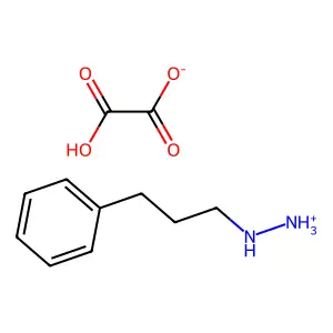 Hydrazine, (3-phenylpropyl)-, ethanedioate (1:1) structure