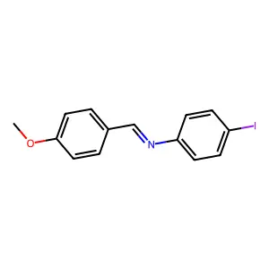 4-Iodo-N-(4-methoxybenzylidene)aniline structure
