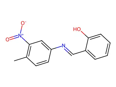 Alpha-(3-nitro-P-tolylimino)-O-cresol structure