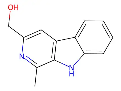 (1-methyl-9H-pyrido[3,4-b]indol-3-yl)methanol structure