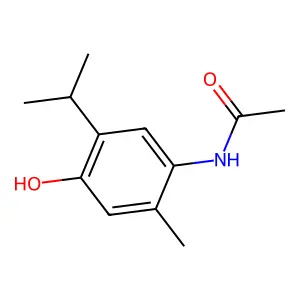 N-[4-Hydroxy-2-methyl-5-(1-methylethyl)phenyl]acetamide structure