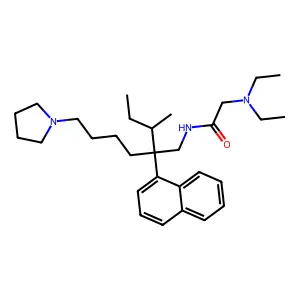 N-(2-butan-2-yl-2-naphthalen-1-yl-6-pyrrolidin-1-ylhexyl)-2-(diethylamino)acetamide structure