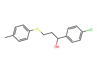 1-(4-Chlorophenyl)-3-[(4-methylphenyl)sulfanyl]-1-propanol structure