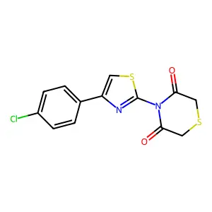4-[4-(4-Chlorophenyl)-1,3-thiazol-2-yl]thiomorpholine-3,5-dione structure