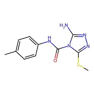 3-amino-N-(4-methylphenyl)-5-(methylsulfanyl)-4H-1,2,4-triazole-4-carboxamide structure