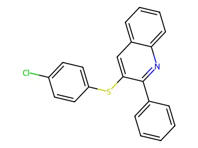 4-Chlorophenyl 2-phenyl-3-quinolinyl sulfide structure