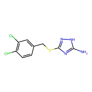 5-[(3,4-dichlorobenzyl)sulfanyl]-4H-1,2,4-triazol-3-amine structure