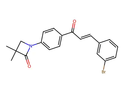 1-{4-[3-(3-Bromophenyl)acryloyl]phenyl}-3,3-dimethyl-2-azetanone structure