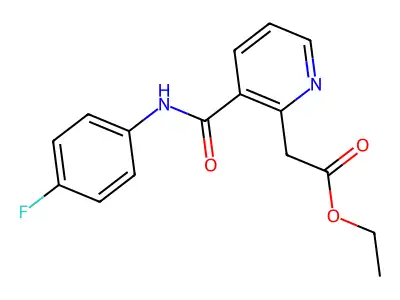 Ethyl 2-{3-[(4-fluoroanilino)carbonyl]-2-pyridinyl}acetate structure