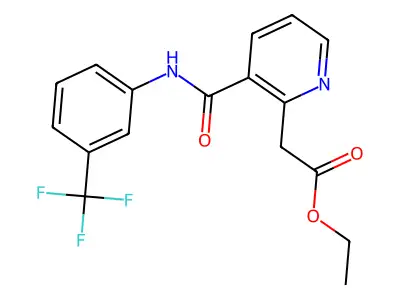 Ethyl 2-(3-{[3-(trifluoromethyl)anilino]carbonyl}-2-pyridinyl)acetate structure