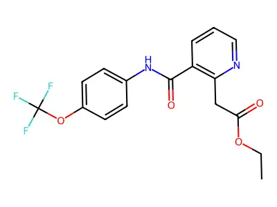 Ethyl 2-(3-{[4-(trifluoromethoxy)anilino]carbonyl}-2-pyridinyl)acetate structure
