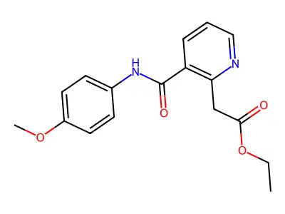 Ethyl 2-{3-[(4-methoxyanilino)carbonyl]-2-pyridinyl}acetate structure