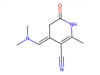 4-[(dimethylamino)methylene]-2-methyl-6-oxo-1,4,5,6-tetrahydro-3-pyridinecarbonitrile structure