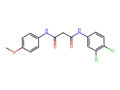 N~1~-(3,4-dichlorophenyl)-N~3~-(4-methoxyphenyl)malonamide structure