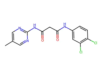 N~1~-(3,4-dichlorophenyl)-N~3~-(5-methyl-2-pyrimidinyl)malonamide structure