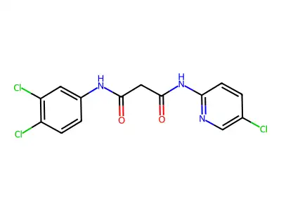 N~1~-(5-chloro-2-pyridinyl)-N~3~-(3,4-dichlorophenyl)malonamide structure