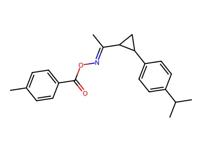 [1-[2-(4-Propan-2-ylphenyl)cyclopropyl]ethylideneamino] 4-methylbenzoate structure