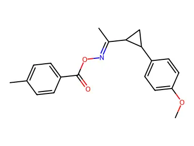 [1-[2-(4-Methoxyphenyl)cyclopropyl]ethylideneamino] 4-methylbenzoate structure