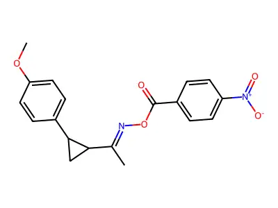 [1-[2-(4-Methoxyphenyl)cyclopropyl]ethylideneamino] 4-nitrobenzoate structure