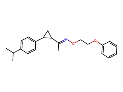 N-(2-phenoxyethoxy)-1-[2-(4-propan-2-ylphenyl)cyclopropyl]ethanimine structure