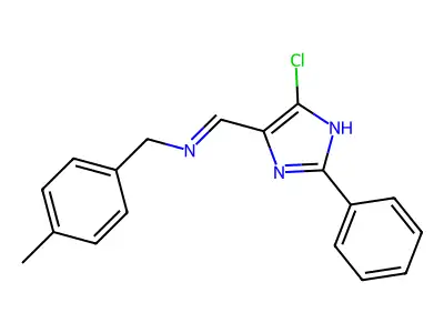 N-[(5-chloro-2-phenyl-1H-imidazol-4-yl)methylene](4-methylphenyl)methanamine structure