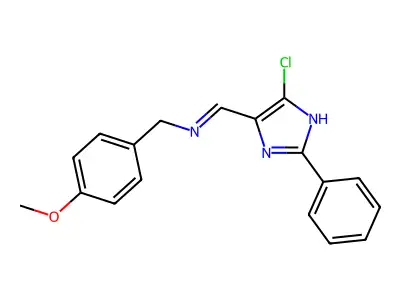N-[(5-chloro-2-phenyl-1H-imidazol-4-yl)methylene](4-methoxyphenyl)methanamine structure