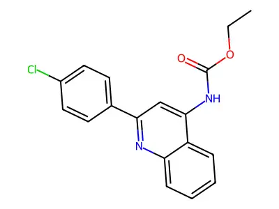 ethyl N-[2-(4-chlorophenyl)quinolin-4-yl]carbamate structure