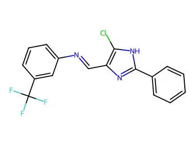N-[(5-chloro-2-phenyl-1H-imidazol-4-yl)methylene]-3-(trifluoromethyl)aniline structure