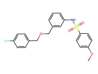N-(3-{[(4-fluorobenzyl)oxy]methyl}phenyl)-4-methoxybenzenesulfonamide structure
