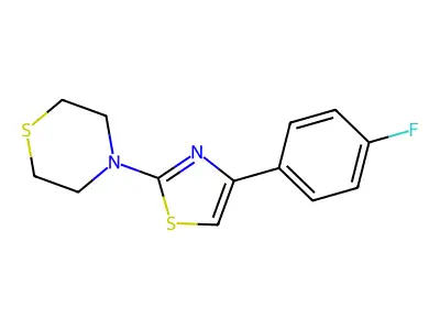 4-[4-(4-Fluorophenyl)-1,3-thiazol-2-yl]thiomorpholine structure