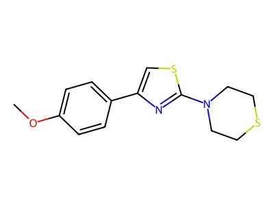 4-[4-(4-Methoxyphenyl)-1,3-thiazol-2-yl]thiomorpholine structure