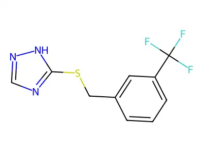 3-{[3-(trifluoromethyl)benzyl]sulfanyl}-1H-1,2,4-triazole structure
