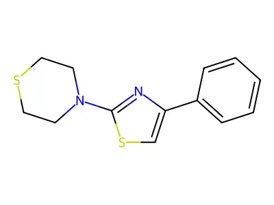 4-(4-Phenyl-1,3-thiazol-2-yl)thiomorpholine structure
