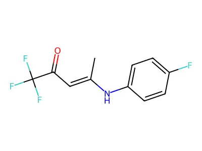 1,1,1-Trifluoro-4-(4-fluoroanilino)-3-penten-2-one structure