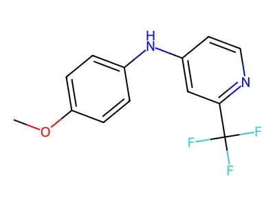 N-(4-methoxyphenyl)-2-(trifluoromethyl)-4-pyridinamine structure
