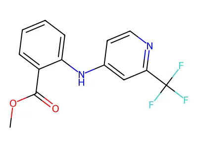 Methyl 2-{[2-(trifluoromethyl)-4-pyridinyl]amino}benzenecarboxylate structure