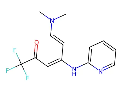 6-(Dimethylamino)-1,1,1-trifluoro-4-(2-pyridinylamino)-3,5-hexadien-2-one structure