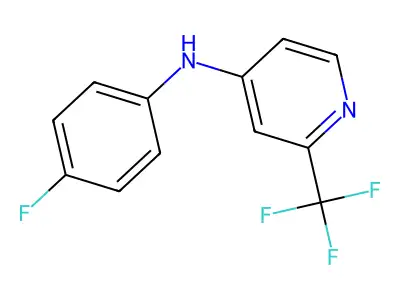 N-(4-fluorophenyl)-2-(trifluoromethyl)pyridin-4-amine structure
