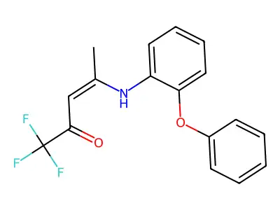 1,1,1-Trifluoro-4-(2-phenoxyanilino)pent-3-en-2-one structure