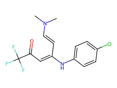 4-(4-Chloroanilino)-6-(dimethylamino)-1,1,1-trifluorohexa-3,5-dien-2-one structure