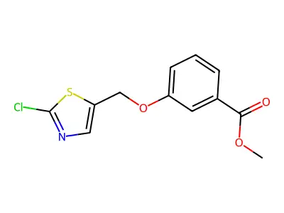 Methyl 3-[(2-chloro-1,3-thiazol-5-yl)methoxy]benzenecarboxylate structure