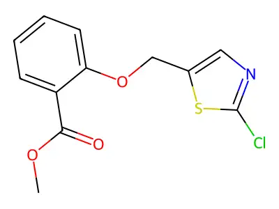 Methyl 2-[(2-chloro-1,3-thiazol-5-yl)methoxy]benzenecarboxylate structure